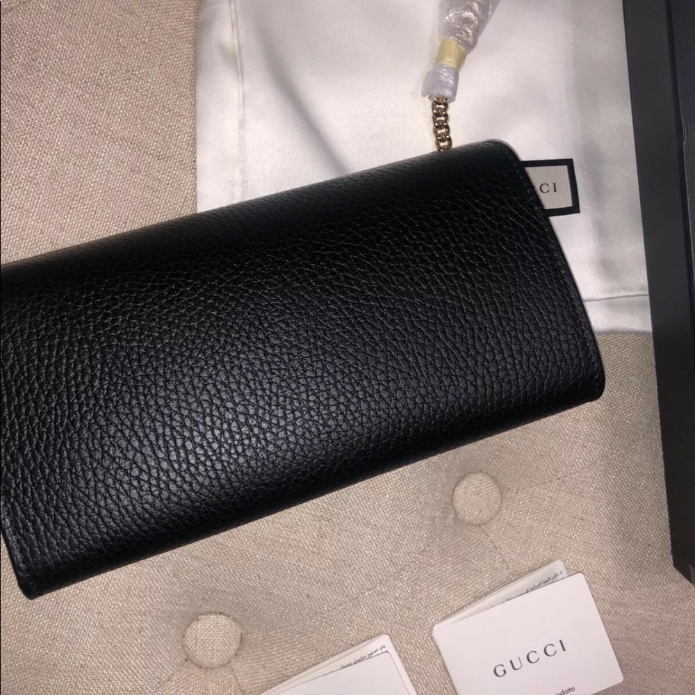 Gucci leather chain wallet GG marmont - Picture 3 of 8